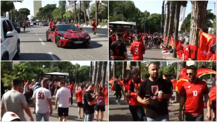 Ndizet atmosfera para Shqipëri-Serbi, Tirana “vishet” kuqezi. Tifozët nisin grumbullimin