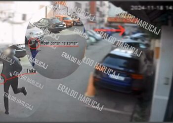 Video – Autori vrapon me thikë në dorë, publikohen pamjet e vrasjes së Martin Canit