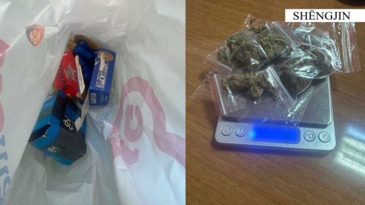 Kapen me kanabis dhe armë në Shëngjin, arrestohet 22-vjeçari dhe procedohet një tjetër