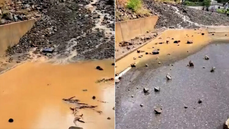 Dheu bllokon rrugën Gramsh-Korçë, në fshatin Bratilë