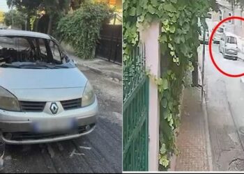 Tiranë/ I vuri zjarrin makinës së komshiut pas sherrit, arrestohet (VIDEO)