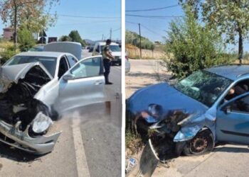 Katër persona të lënduar nga përplasja e dy veturave në rrugën Sarandë-Delvinë