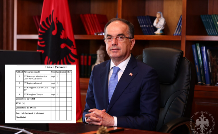 Presidenti Begaj harxhon 25 mijë euro për laptop “të blinduar” dhe fotokopje