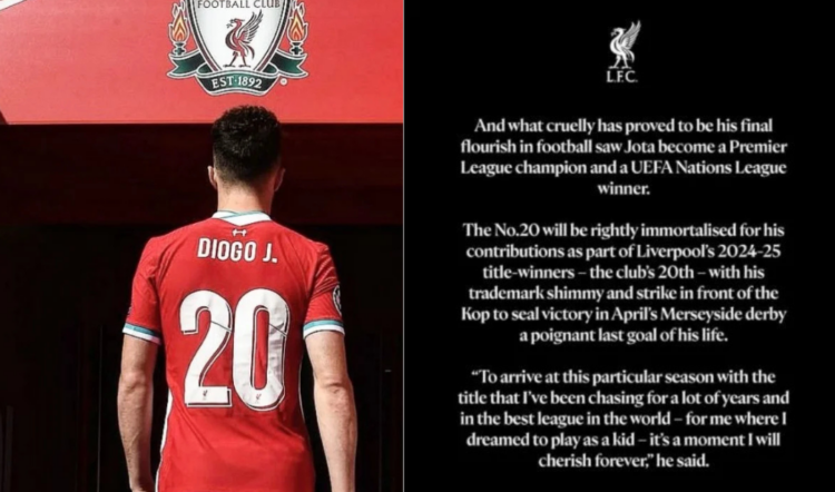Liverpool thyen rregullin e Premier League në nder të Diogo Jotës