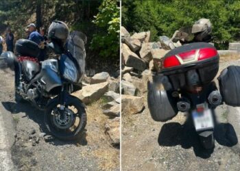 Rrëzohet në Qafë Mali turisti me motor, përfundon në spital
