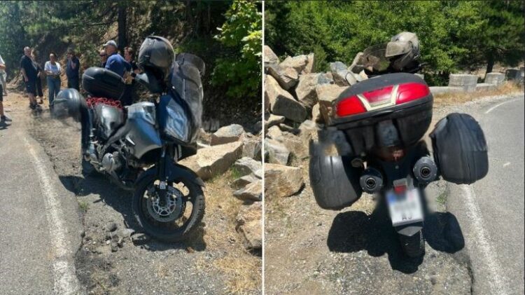 Rrëzohet në Qafë Mali turisti me motor, përfundon në spital