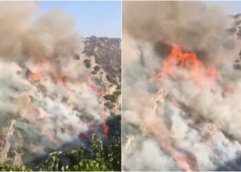 Zjarri në Senicë djeg 11 shtëpi, flakët shkrumbojnë edhe Kishën e Shën Dhimitrit