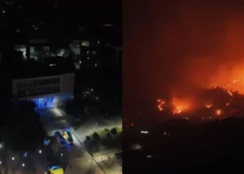 Situata alarmante nga zjarri në qytetin e Delvinës, bashkia po hap breza mbrojtës me skrepa