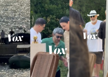 Video/ Me pantallona të shkurtra, Rama dhe Balluku drekë në resortin luksoz me zëvendëskryeministrin e Emirateve