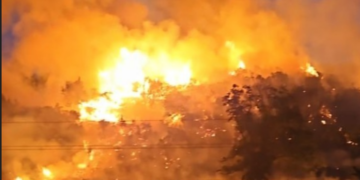 Vlorë/ Dy vatra të mëdha zjarri përfshijnë fshatin Kuç