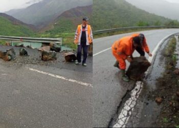Rrëshqitje gurësh në Burrel-Milot, trafik i rënduar