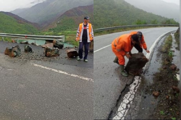 Rrëshqitje gurësh në Burrel-Milot, trafik i rënduar