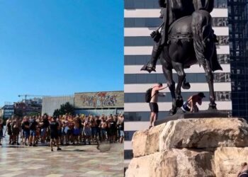 Tifozët polakë përdhosën bustin e heroit tonë këmbëtar, policia arreston shqiptarët që reaguan