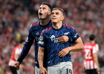 Martinelli dhe Trosard i japin fitoren Arsenalit në Bilbao, edhe PSV mundet në shtëpi