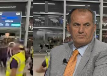 Nipat e Xhemal Qefalisë përplasen me policët dhe sigurimin e Rinasit – Video e sherrit