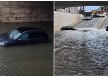 Durrës/ Makinat te ‘Veliera’ u bllokuan nga uji, qytetari: Isha nisur me familjen për në aerport, dolëm me not