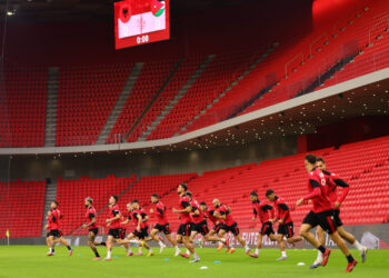 (VIDEO) Kombëtarja mbyll përgatitjet për ndeshjen ndaj Jordanisë në “Air Albania”