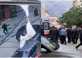 (VIDEO) Pamjet e momentit kur qëllohet zyrtari i BDI-së, autori duket mëngjarash