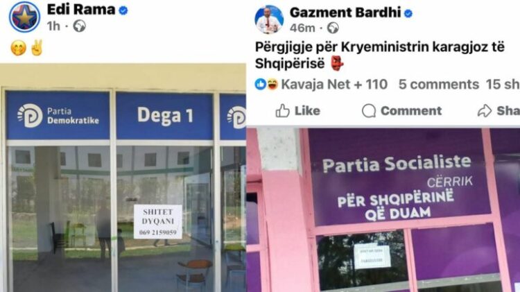 “PS jepet me qira”! “PD del në shitje”/ Garë dhe sarkazëm me foto nga Rama dhe Bardhi