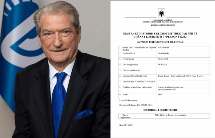 Berisha nuk i ndahet Ballukut: Motra avokate u regjistrua vetëm dje në QKB, pa objekt veprimtarie