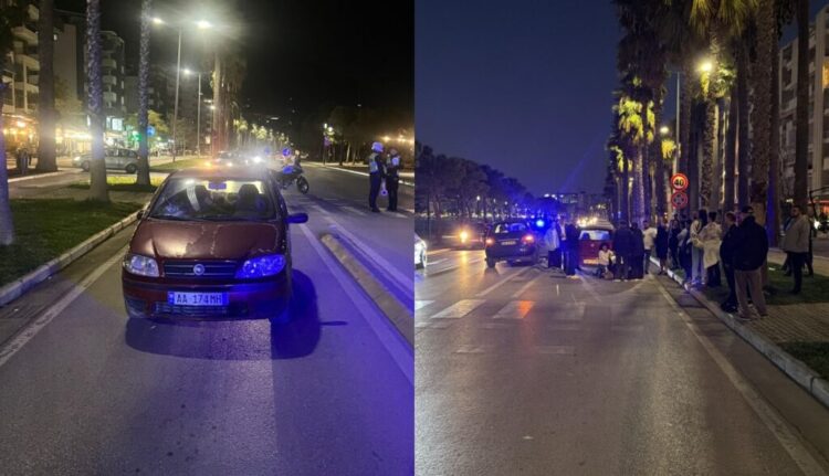 Aksident në Vlorë, dy gra përplasen nga makina në vijat e bardha