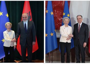 Turi në Ballkanin Perëndimor/ Pas Begajt, Von der Leyen pritet nga Rama në kryeministri