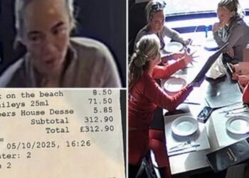 Katër gra me fëmijë hanë e pinë 300 paund, ja  çfarë i bënë lokalit !