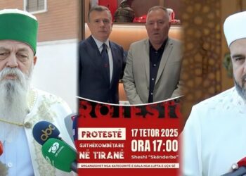 Edhe Fetë në protestë për UÇK/ Kryegjyshi Bektashi dhe Myftiu i Tiranës mbështesin kauzën e ish-krerëve të UÇK-së