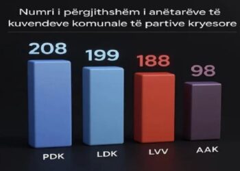 PDK kryeson për asambletë komunale – LDK dhe LVV ndjekin nga afër, përfundon numërimi në 97% të vendvotimeve