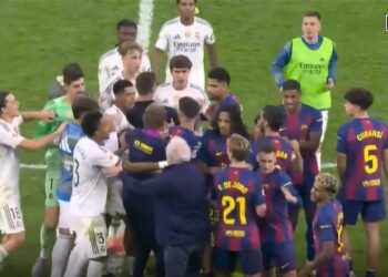 Sherr pas El Clasicos mes Realit dhe Barcelonës, ndërhyn edhe policia (VIDEO)