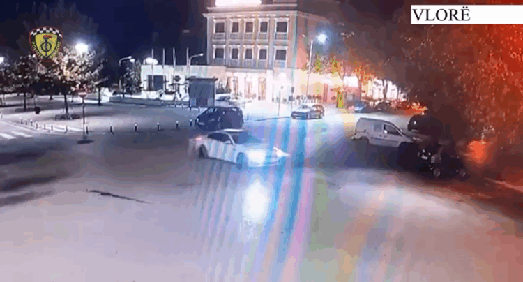 Vlora/ 22-vjeçari nën hetim, xhiroi gomat e makinës në mes te qytetit. Ja sa u gjobit nga policia