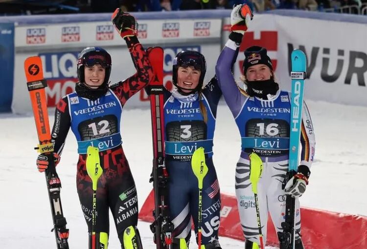 Lara Kolturi feston me flamurin e kuq ditëlindjen, në vendin e dytë në garën e Kupës së Botës