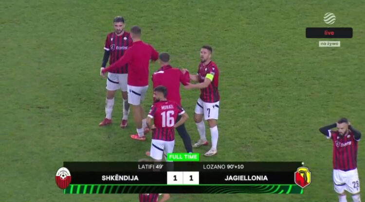 VIDEO/ Shkëndia shokohet nga barazimi në minutën e 100-të i polakëve të Jagiellonias