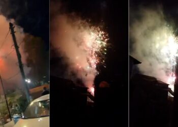 (VIDEO) Pas vendimit të Kushtetueses mbështetësit e Veliajt shpërthejnë fishekzjarret pranë burgut në Durrës