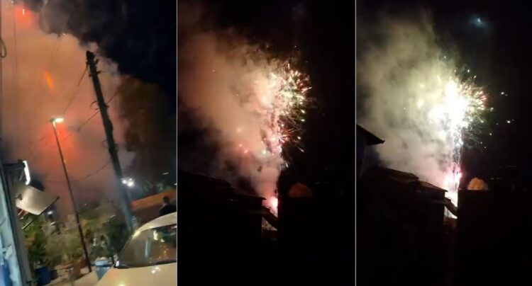 (VIDEO) Pas vendimit të Kushtetueses mbështetësit e Veliajt shpërthejnë fishekzjarret pranë burgut në Durrës