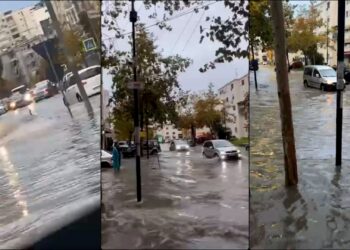 Shiu ‘përmbyt’ rrugët në Durrës, vështirësohet qarkullimi për mjetet dhe qytetarët