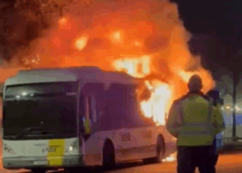 Merr flakë autobusi që po transportonte tifozët e Barcelonës për ndeshjen e Championsit