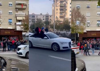 Nis festa në rrugët e Tiranës, tifozët kuq e zi ndezin atmosferën