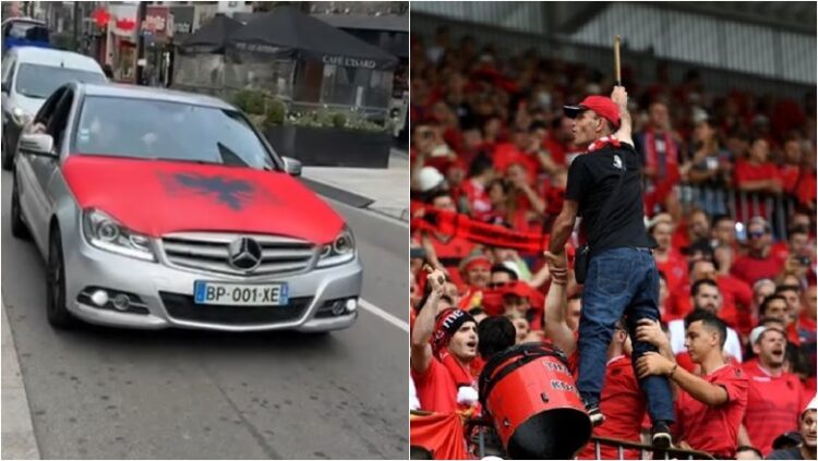 Tifozët e Kombëtares nisin festën në Andorra me flamuj dhe plisa