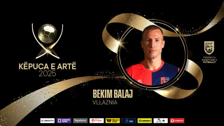 Bekim Balaj fiton “Këpucën e Artë 2025” me 19 gola për Vllazninë