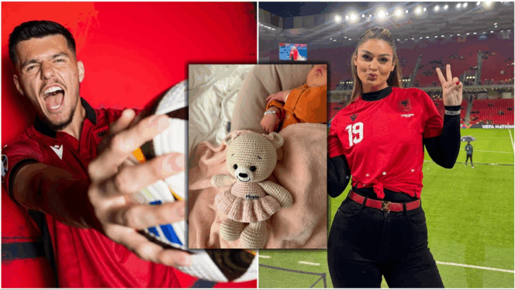 Moment i veçantë për Dakun dhe modelen shqiptare, lojtari i Kombëtares bëhet baba për herë të parë