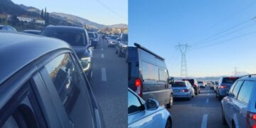 Trafik i rënduar në Elbasan, bllokohet qarkullimi drejt juglindjes