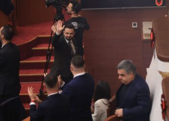 Endri Shabani betohet në Kuvend mes kaosit si Avokat i Poppullit, puth edhe opozitën