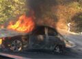 E rëndë në Llogara: Makina përfshihet nga flakët, një viktimë