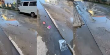 Ujërat e zeza pushtojnë rrugët në Laç, banorët në alarm