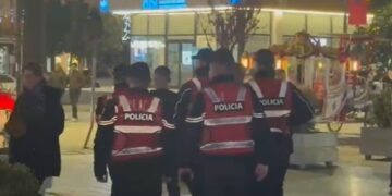 Policia ndalon një person në qendër të Fierit dhe shoqërohet me furgonin e Forcave ‘Shqiponja