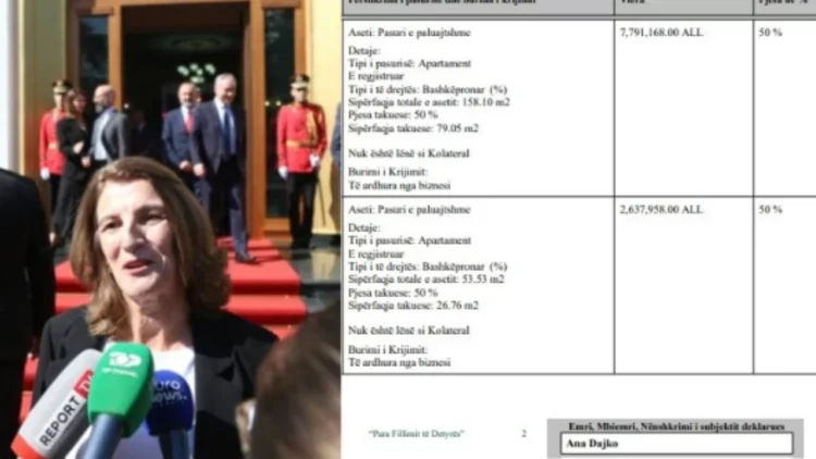 Deputetja milionere e “Shqipëria Bëhet”, zbardhet pasuria dhe llogaritë bankare të Ana Dajkos