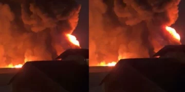 Zjarr i madh tek tregu i ‘5 Maji’ në kryeqytet, rrezikohen ndertesat perreth