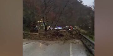 Shembet masivi i dheut, bllokohet aksi Tepelenë–Gjirokastër (VIDEO)