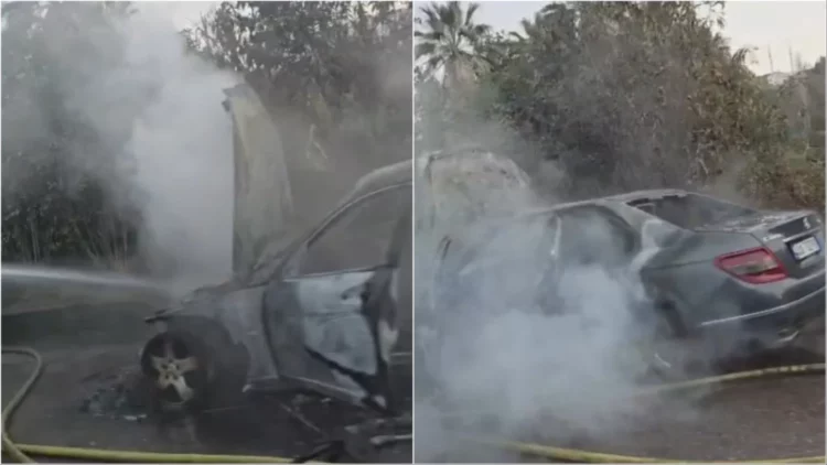 Përfshihet nga flakët një makinë në Unazën e Re në Tiranë